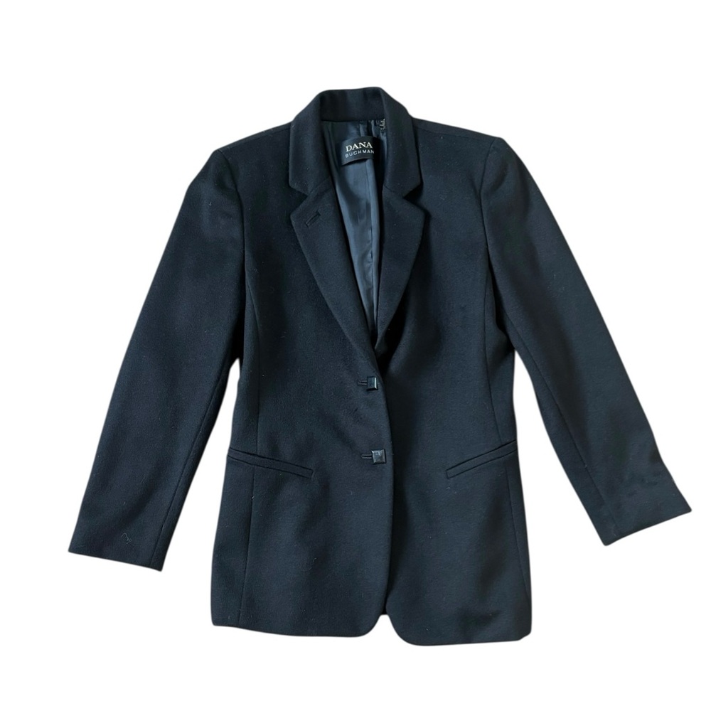 Dana Buchman Luxurious 100% Cashmere Single Button Blazer Black Size 4